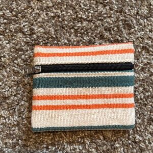 Colorful Striped Canvas Pouch